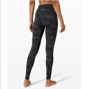 Lululemon align leggings deep camo coal 28” size 8